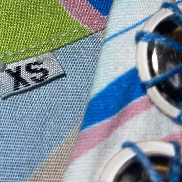 Sheridan French Clare dress In blue marble.Multicolor V-Neck Midi Dress - Picture 6 of 6